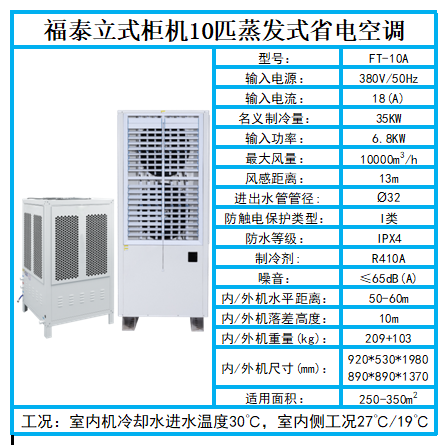 深圳工業省電空調10立式側出風